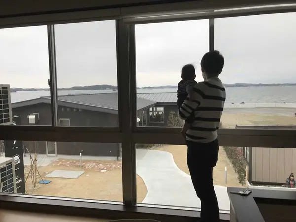 海を一望できます