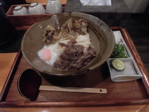 肉まいたけ天温玉生じょうゆ