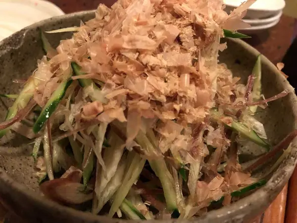 みょうがとキュウリの千切り