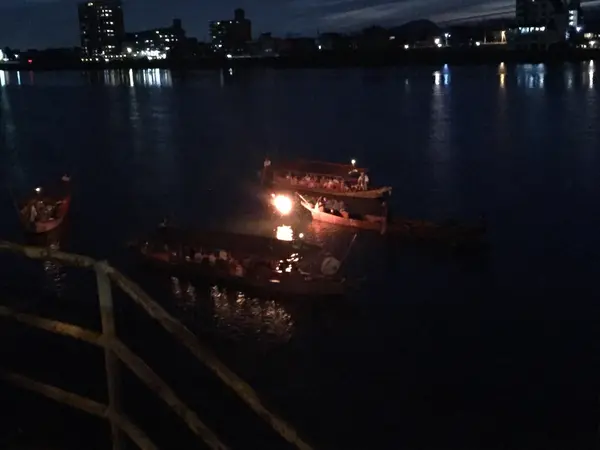 夜に木曽川へ