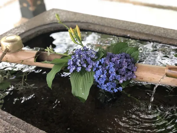 御手水のところにも