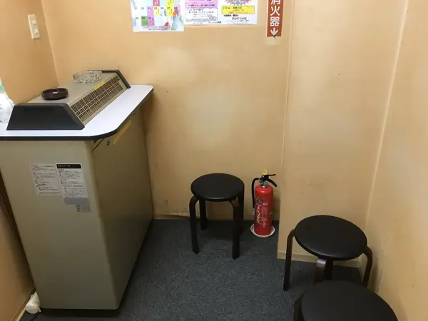 2階喫煙所です。