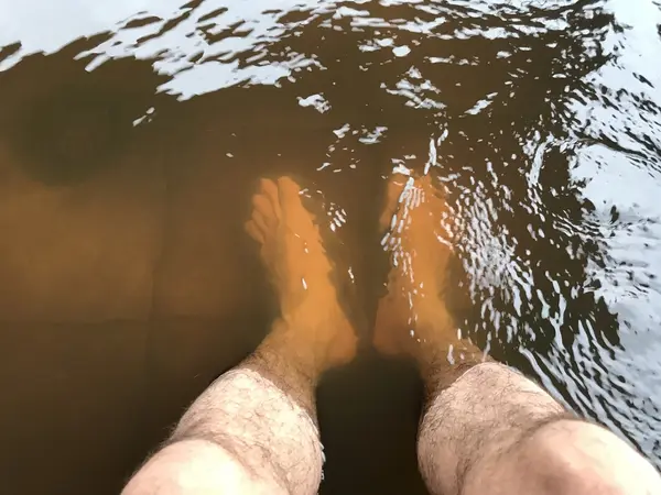 足湯でホッコリ（＾ω＾）