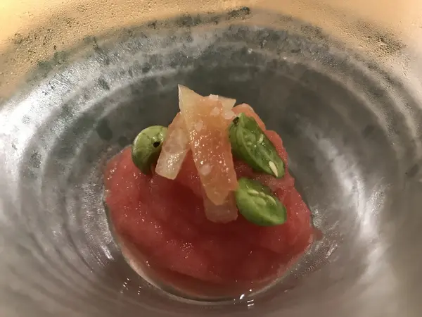 スイカの冷製スープ。