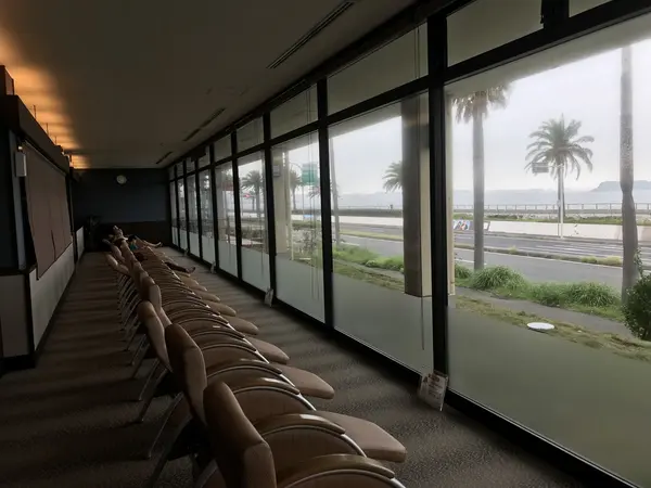 リクライニングシートも海向き