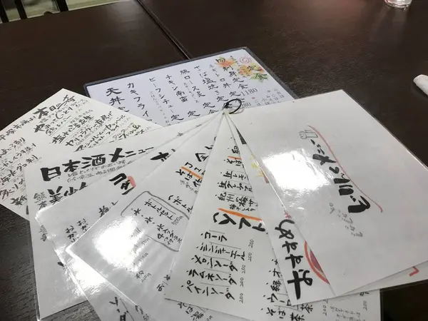 メニュー表も良い感じです。