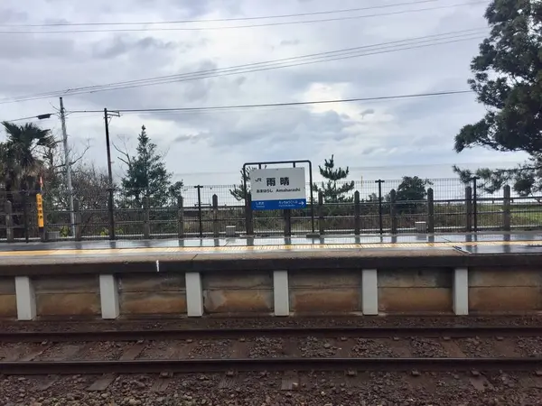 雨に降られました