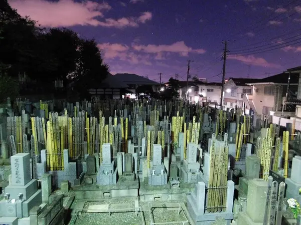 周辺は墓地
