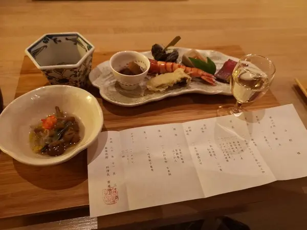 藤屋　【夕食】食前酒・先付・前菜