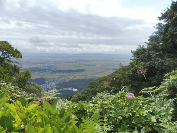 越後平野の眺め