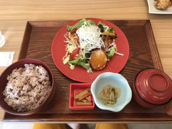 白身魚の黒酢あんかけ定食