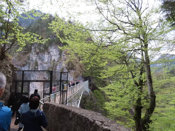 バスの停留所の近くにマリエン橋というお城の撮影スポットがあります。