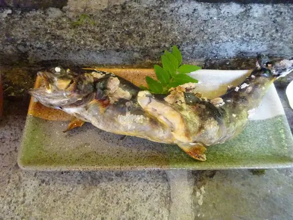 岩魚の塩焼きも…！