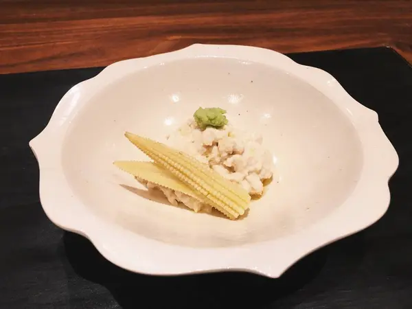ヤングコーンと湯葉