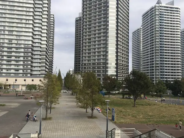 歩道橋の上から