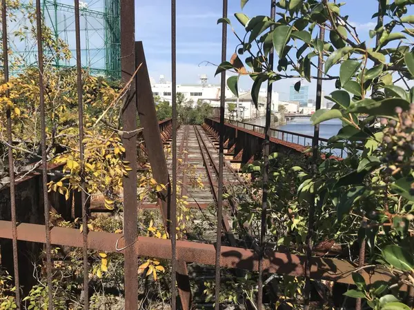 朽ち果てた橋梁