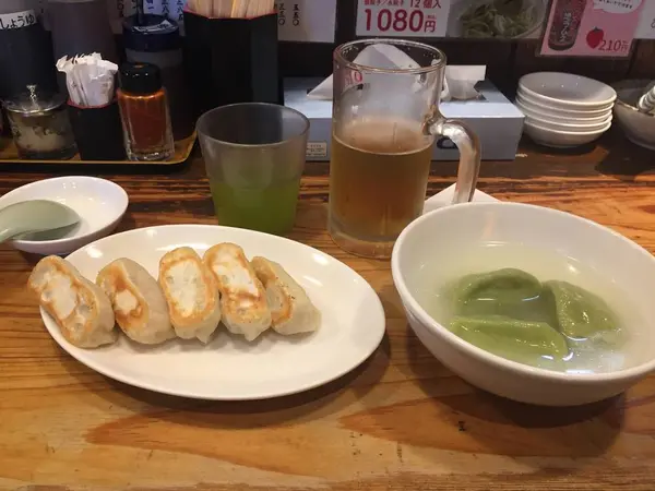 餃天堂セット(焼餃子5,水餃子3)