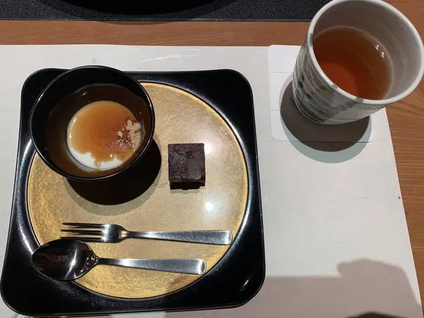 パンナコッタと栗蒸し羊羹