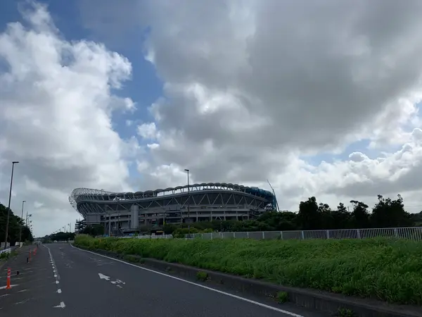 スタジアムの目の前