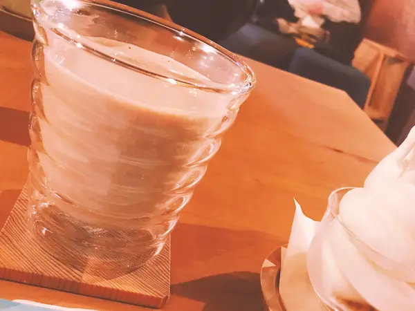 カフェオレとソフトクリーム