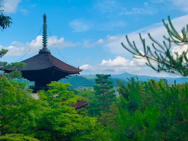 多宝塔 と 嵯峨の景色