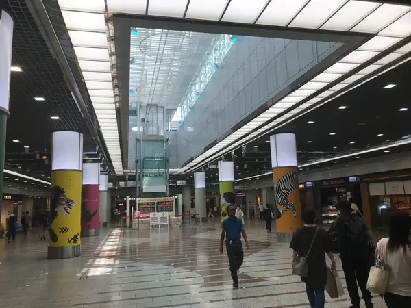 天井は駅前広場の・・・
