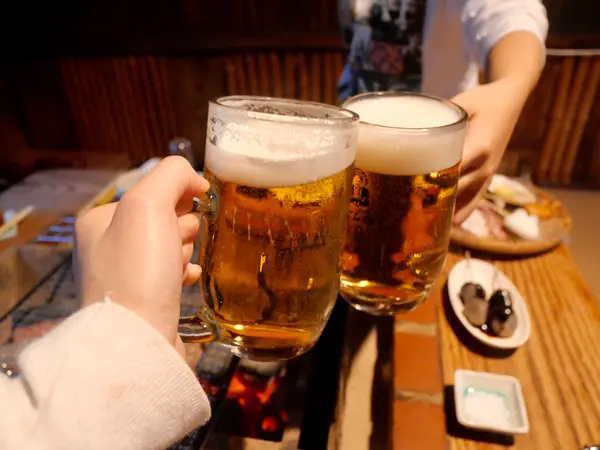 まずはビールで乾杯！