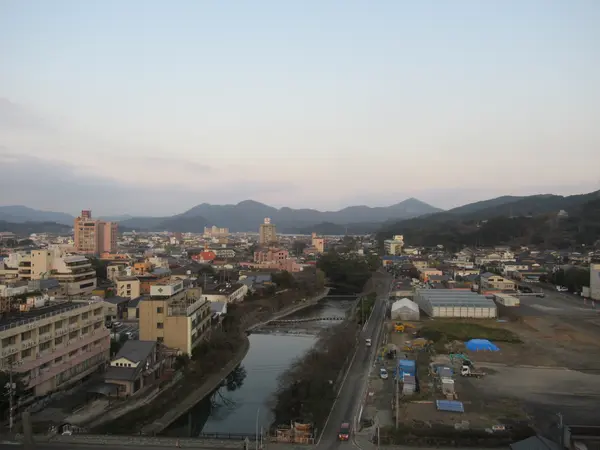露天から眺める風景