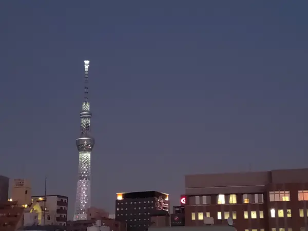 夕暮から夜の景色