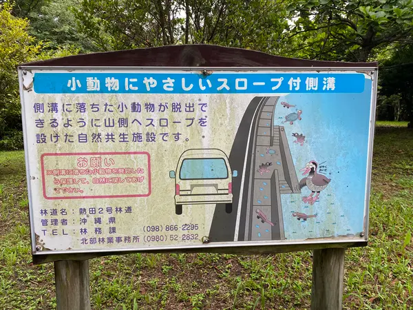 渓流コースの看板