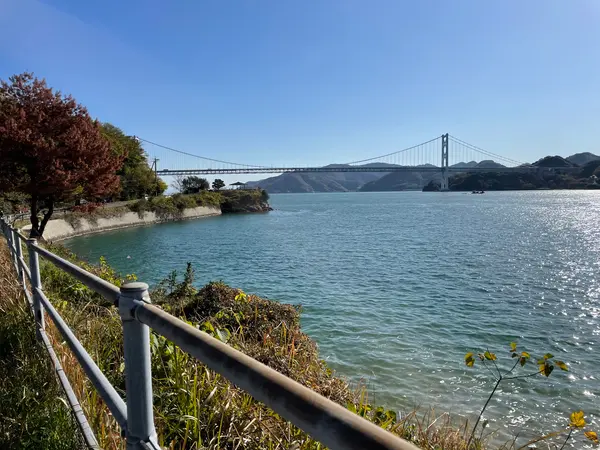 向島から望む因島大橋