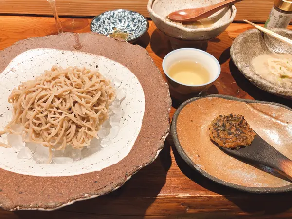 手打ち蕎麦と焼き味噌