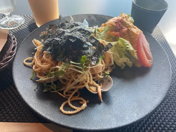 お箸でいただく辛子明太子の和風スパゲッティ