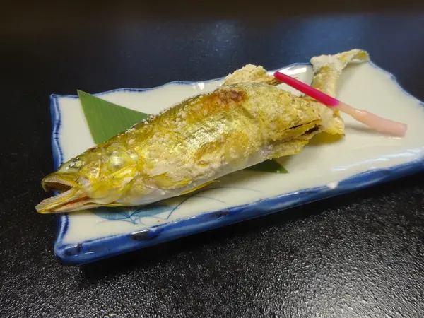 ランチ、アユの塩焼き