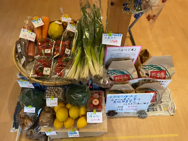 番台の横に野菜