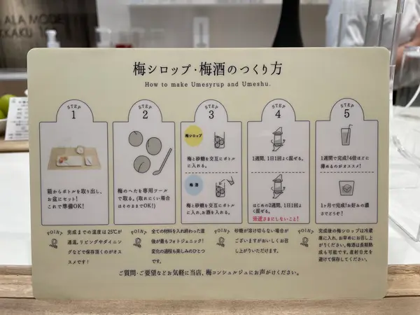 「梅シロップor 梅酒」から手作りしたいものを選ぶ