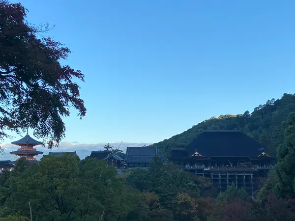 清水の舞台を正面から