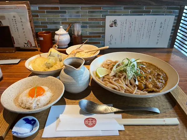 串天三種盛りかしわキーマうどん