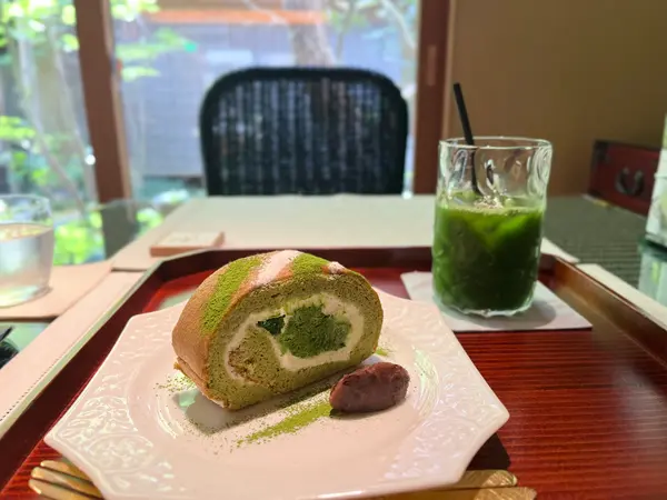 抹茶のロールケーキセット  グリーンティー