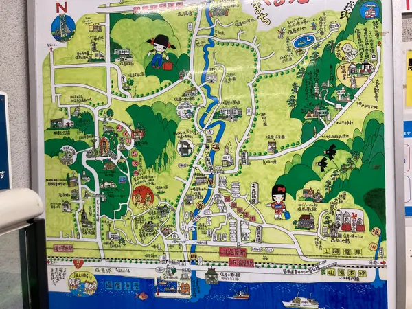 山陽塩屋駅にあったかわいい地図