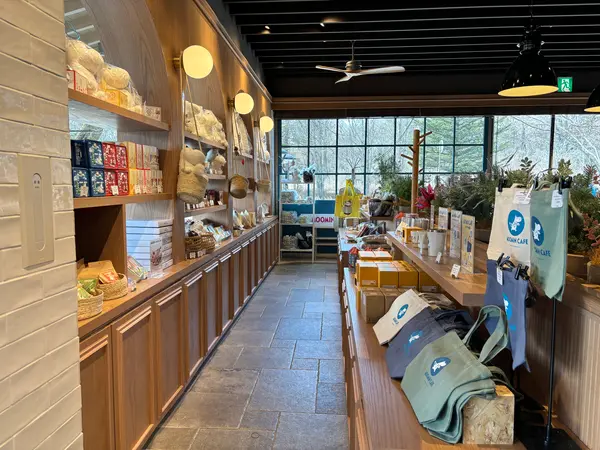 店内に並んだグッズ
