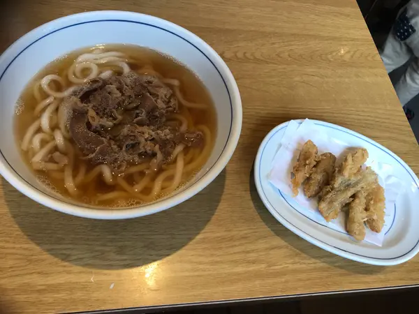 肉ごぼう天うどん