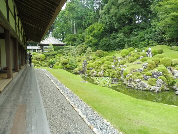 本堂裏には見事な庭園が…！