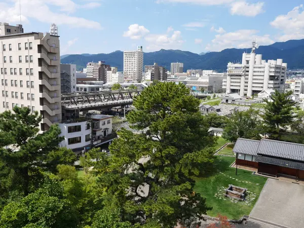 甲府の町並みが一望できます。