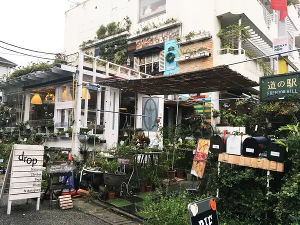 お店はこの奥