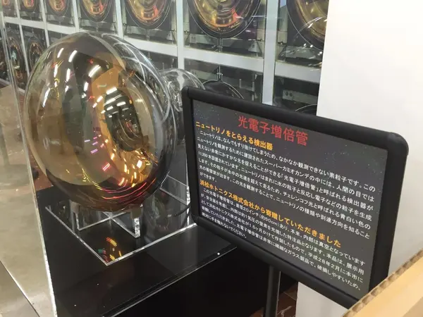 素粒子ニュートリノを検出する20インチ光電子増倍管（実物）