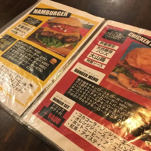 ハンバーガーメニュー