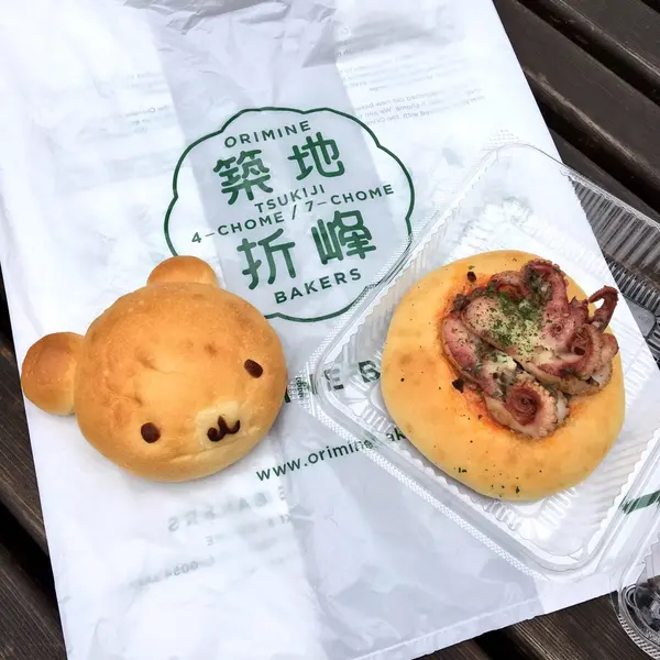 人気のくまパンとイイダコのフォカッチャ