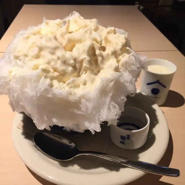 ⚫︎酒粕&自家製練乳 with ふなぐち菊水一番しぼり¥800+おかわりシロップ¥100 🎖