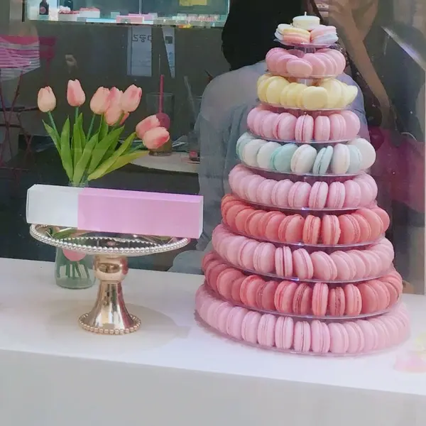 ディスプレイのマカロンタワー